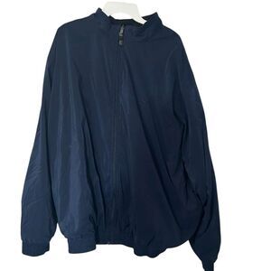 Nike Therma Fit Full Zip Reversible Jacket Mens 2XL Black Blue Fleece Vintage
